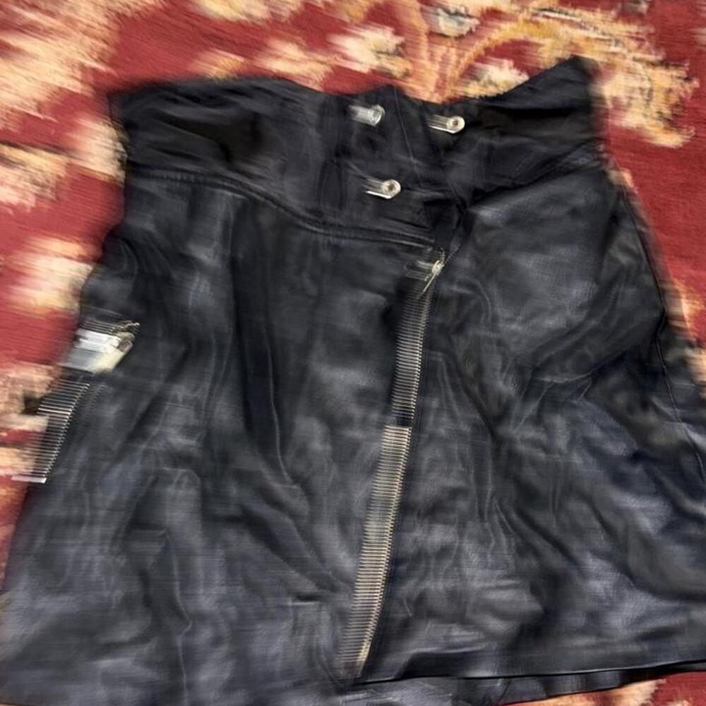 Black leather jacket with a
